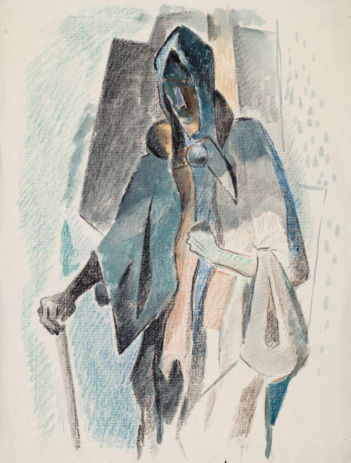 Žebračka, kolem 1939, pastel, papír, 40,8 × 31,2 cm, foto © Milan Havel